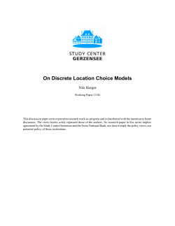 On Discrete Location Choice Models