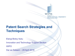 Patent Search Strategies and Techniques
