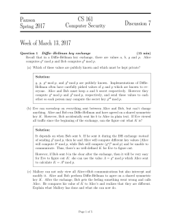 Paxson Spring 2017 CS 161 Computer Security Discussion 7 Week