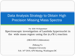 Data Analysis Strategy of Spectroscopic investigation of Lambda