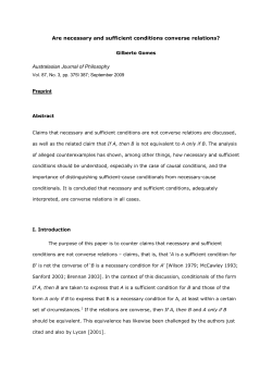 Are necessary and sufficient conditions converse