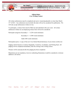 Official rules - Cree Cultural Institute