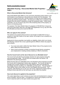 Discounted Market Sale Properties &ndash; FAQ`s