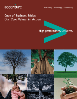 Code of Business Ethics: Our Core Values in Action