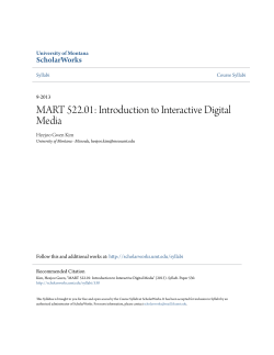Introduction to Interactive Digital Media