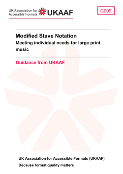 G009 UKAAF Modified Stave Notation meeting individual needs for