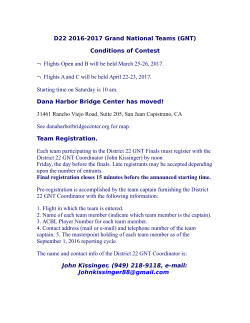 D22 2016-2017 Grand National Teams (GNT) Conditions of Contest