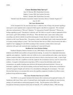 Career Decision State Survey - FSU Career Center