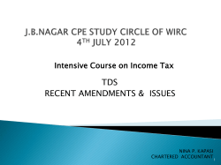 TDS - jb nagar cpe study circle of wirc of icai