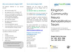 Kingston Community Neuro Rehabilitation Team