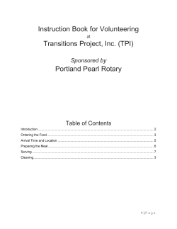 serving the meal - Portland Pearl Rotary Club