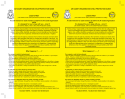 AIR CADET ORGANISATION CHILD PROTECTION GUIDE