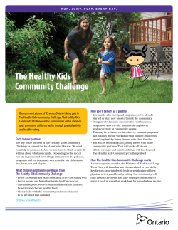 The Healthy Kids Community Challenge