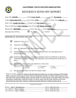 Sample CYSA Send-off Report for Serious Foul Play