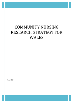 community nursing research strategy for wales