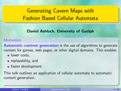 Generating Cavern Maps with Fashion Based Cellular Automata