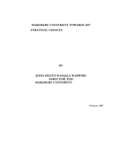 makerere university towards 2017 strategic choices by john kizito