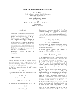 M-probability theory on IF-events