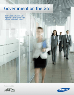 Government on the Go: Zero-Client Solutions Get Agencies Up to