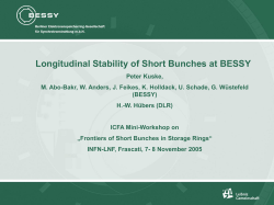 Longitudinal stability of short bunches at BESSY - INFN-LNF