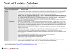 Overview for Australian Curriculum: Years 9-10 Digital
