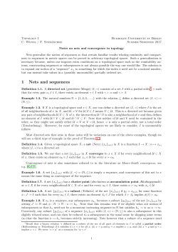 1 Nets and sequences - Humboldt