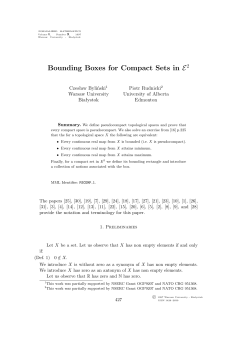 Bounding Boxes for Compact Sets in E2