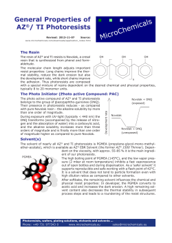 Photoresist Properties