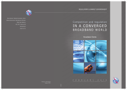 Competition and regulation in a converged broadband world