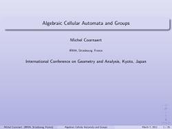 Algebraic Cellular Automata and Groups