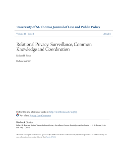 Surveillance, Common Knowledge and Coordination