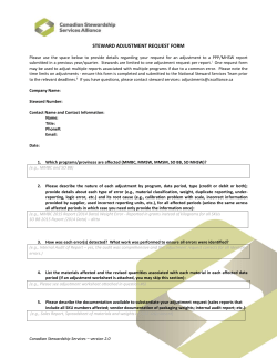 Adjustment Request Form