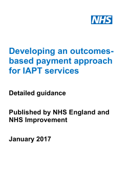 Developing an outcomes-based payment