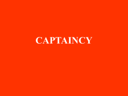 captaincy - Cricket for India