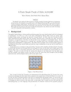A Finite Simple Puzzle of Order 44,352,000