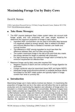 Maximizing Forage Use by Dairy Cows