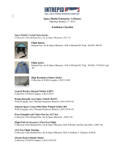 Space Shuttle Enterprise: A Pioneer Opening January 17, 2013