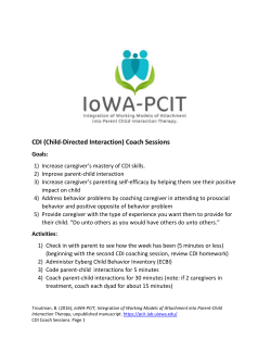 CDI Coach Sessions - Parent