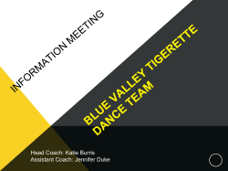 information meeting - BV Tigerette Dance Team