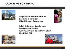 Coaching for impact