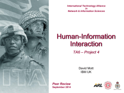 ACT-R Cognitive Social Simulation Capability - NIS