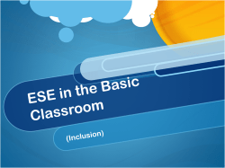 ESE in the Basic Classroom