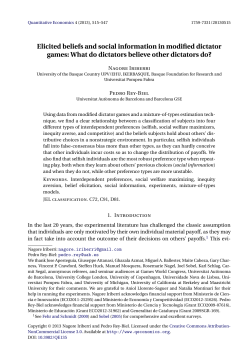 Elicited beliefs and social information in modified dictator games