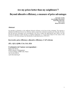 Beyond allocative efficiency, a measure of price