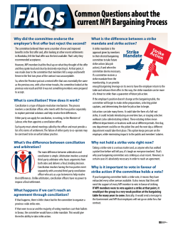 Common Questions about the current MPI Bargaining Process