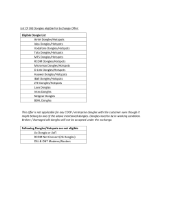 List Of Old Dongles eligible for Exchange Offer: Eligible Dongle List
