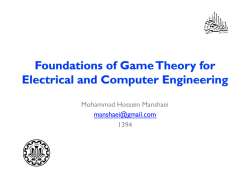 Bayesian Game - Mohammad Hossein Manshaei