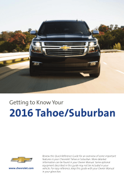 2016 Tahoe/Suburban - GM Owner Center