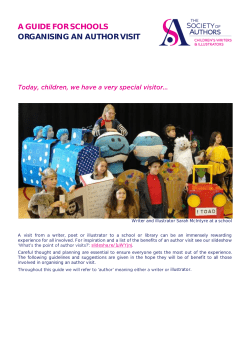 A Guide for Schools Organising an Author Visit