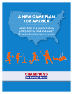 a new game plan for america - Council for a Strong America